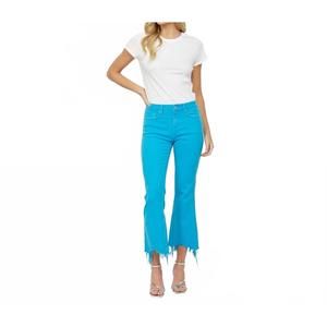 NEW MICA DENIM going out with flare jeans in turquoise